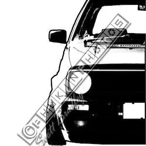 VW Golf MK2 Print