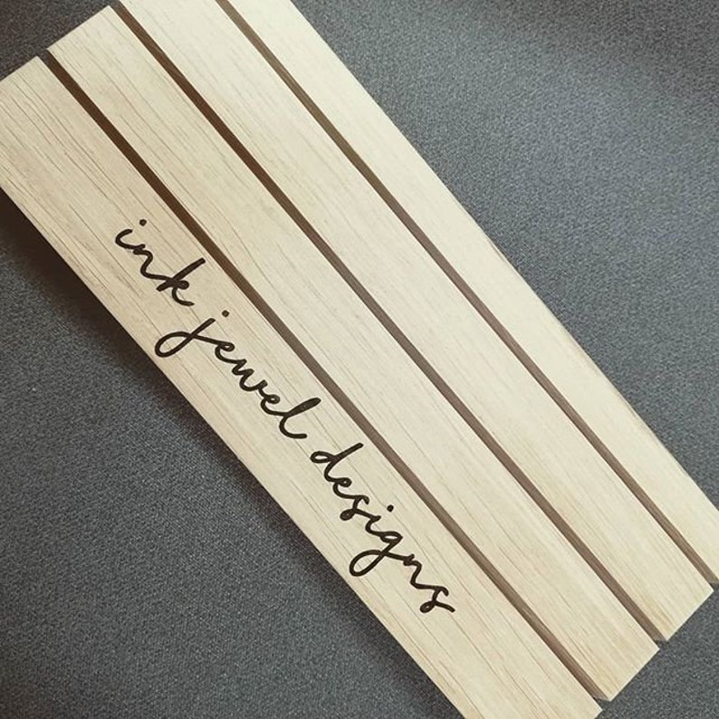 Wooden Craft Display Stand Personalised Retail Display Oak Shop Display Jewellery Card Stand Earring Card Holder Elevated Card Display