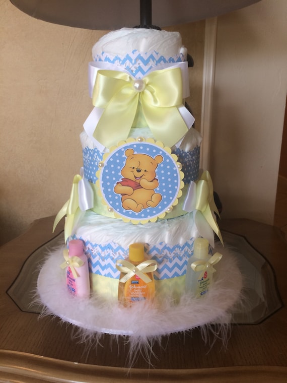 Winnie the Pooh diaper cake/Winnie the Pooh baby shower Etsy
