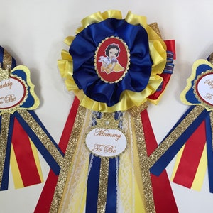 Snow White inspired baby shower corsage/Snow White baby shower/Girl Baby shower corsage/