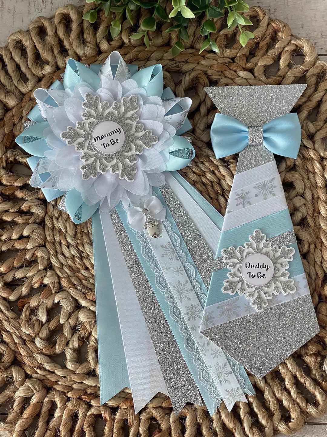 Rubre Bleu Avec Fleur Pour Baby Shower Garçon - Mickey Mouse - Célébrez Bébé !
