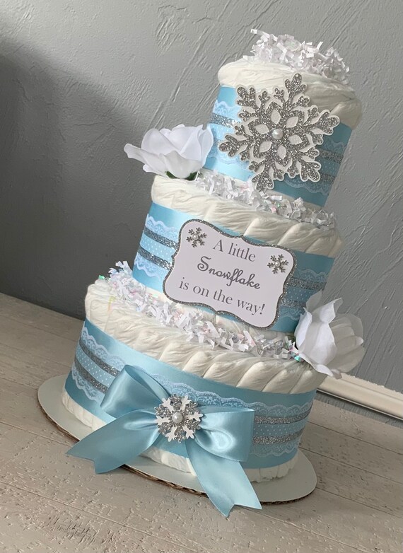 Winter wonderland diaper cake sales