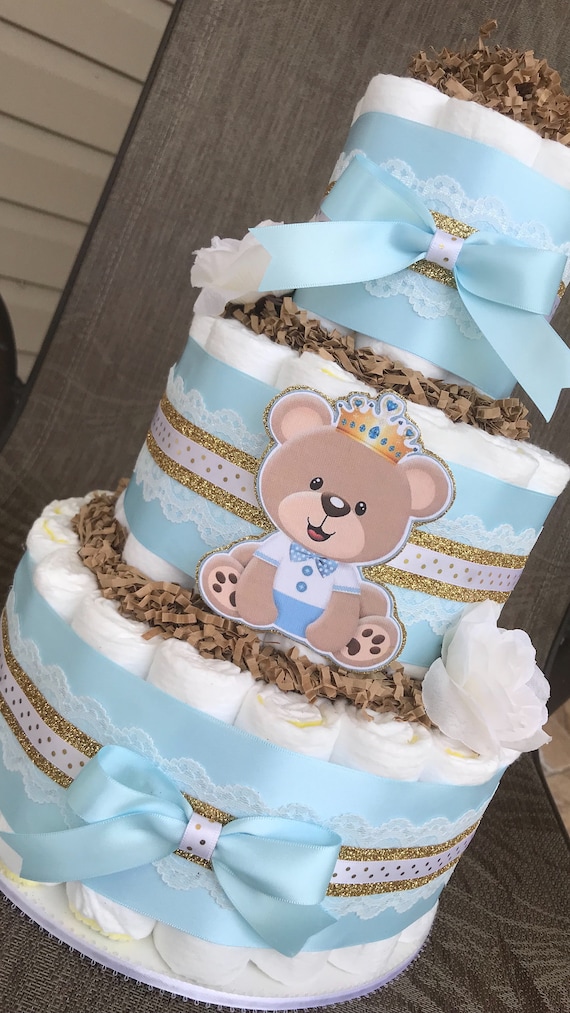 teddy bear baby shower cake boy