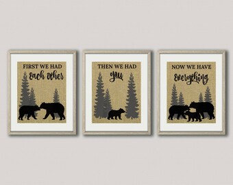 Bear nursery art | Etsy