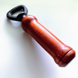 Padauk wood Bottle Opener (Handmade in USA) Blood Red Wood