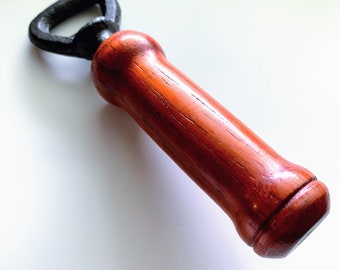 Padauk wood Bottle Opener (Handmade in USA) Blood Red Wood