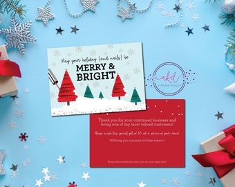 May Your Nails be Merry Have Yourself a Mani Little Christmas - Salon, Nail Customer Appreciation - Cosmetologist - 5x7 Flat Christmas Cards