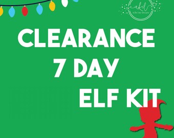 7 Day ELF KIT, Ready to Ship, Destash | Clearance Elf Activity Kit | Elf Props | Elf Accessories | Elf Toys | Christmas Activities