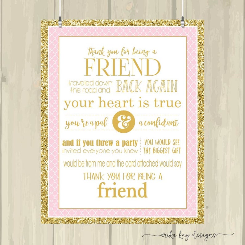 printable golden girls quote thank you friendship gift etsy