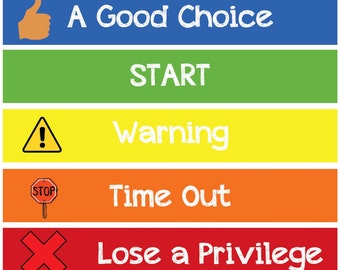 Digital Behavior Chart for Children, 0-5, K-2, Kid's Charts, Behavior Monitor Chart - DIGITAL FILE