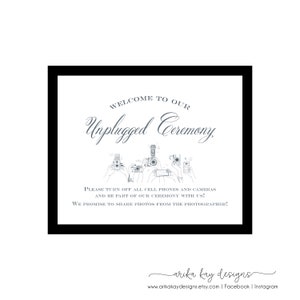 Unplugged Wedding Ceremony Signage Paparazzi Cameras -  8x10 - Instant Download, Printable Unplugged Wedding Sign, Digital Wedding Sign