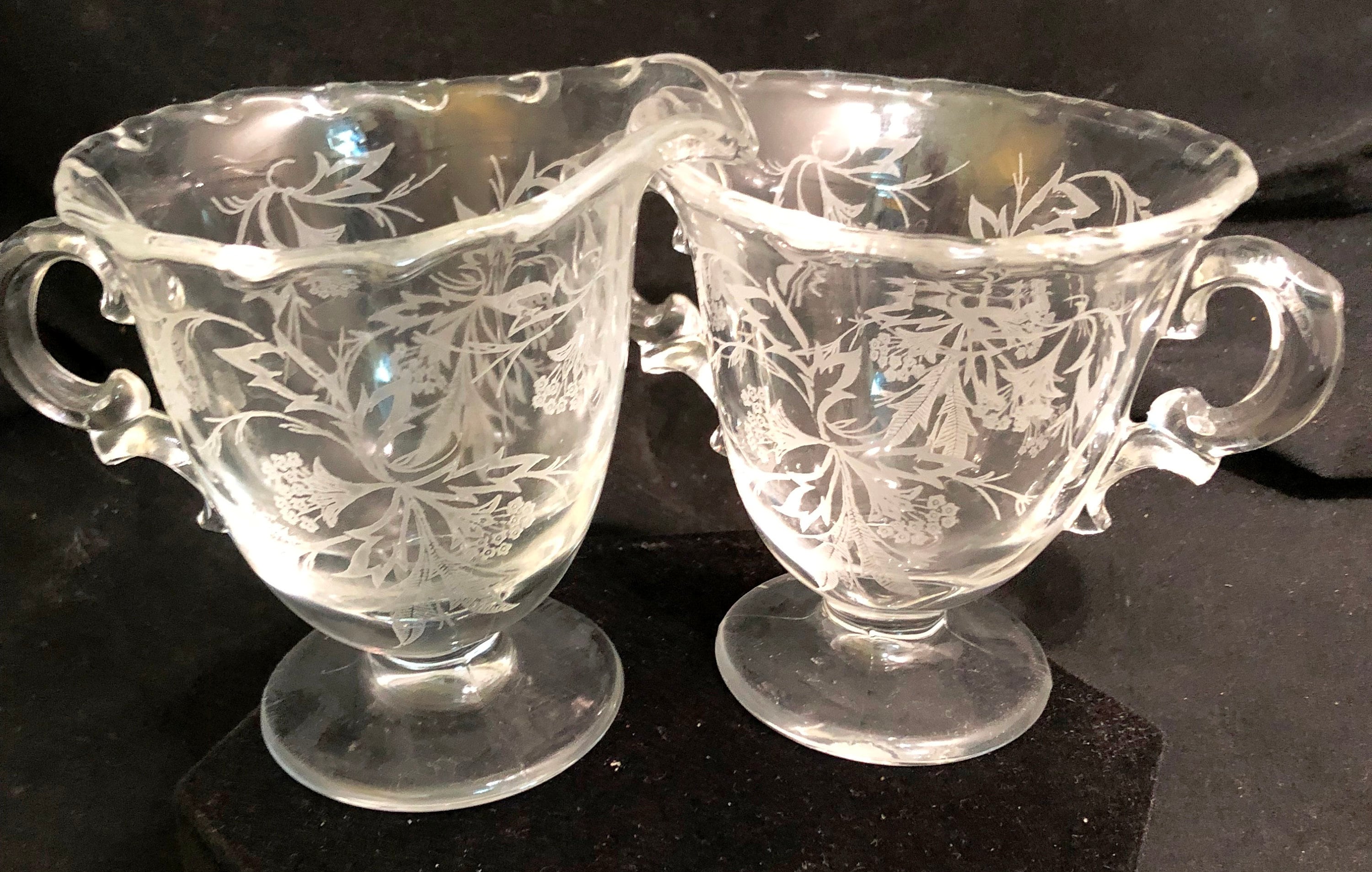 Fostoria Glass Cream - Etsy Canada