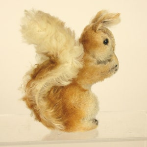 Steiff Squirrel with Nut Vintage German Mohair Stuffed Animal RSB image 3