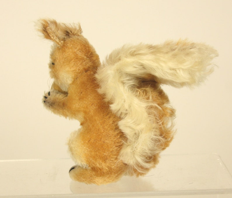 Steiff Squirrel with Nut Vintage German Mohair Stuffed Animal RSB image 4