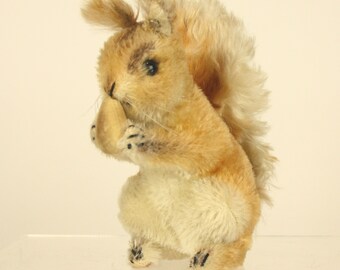 Steiff Squirrel with Nut Vintage German Mohair Stuffed Animal RSB