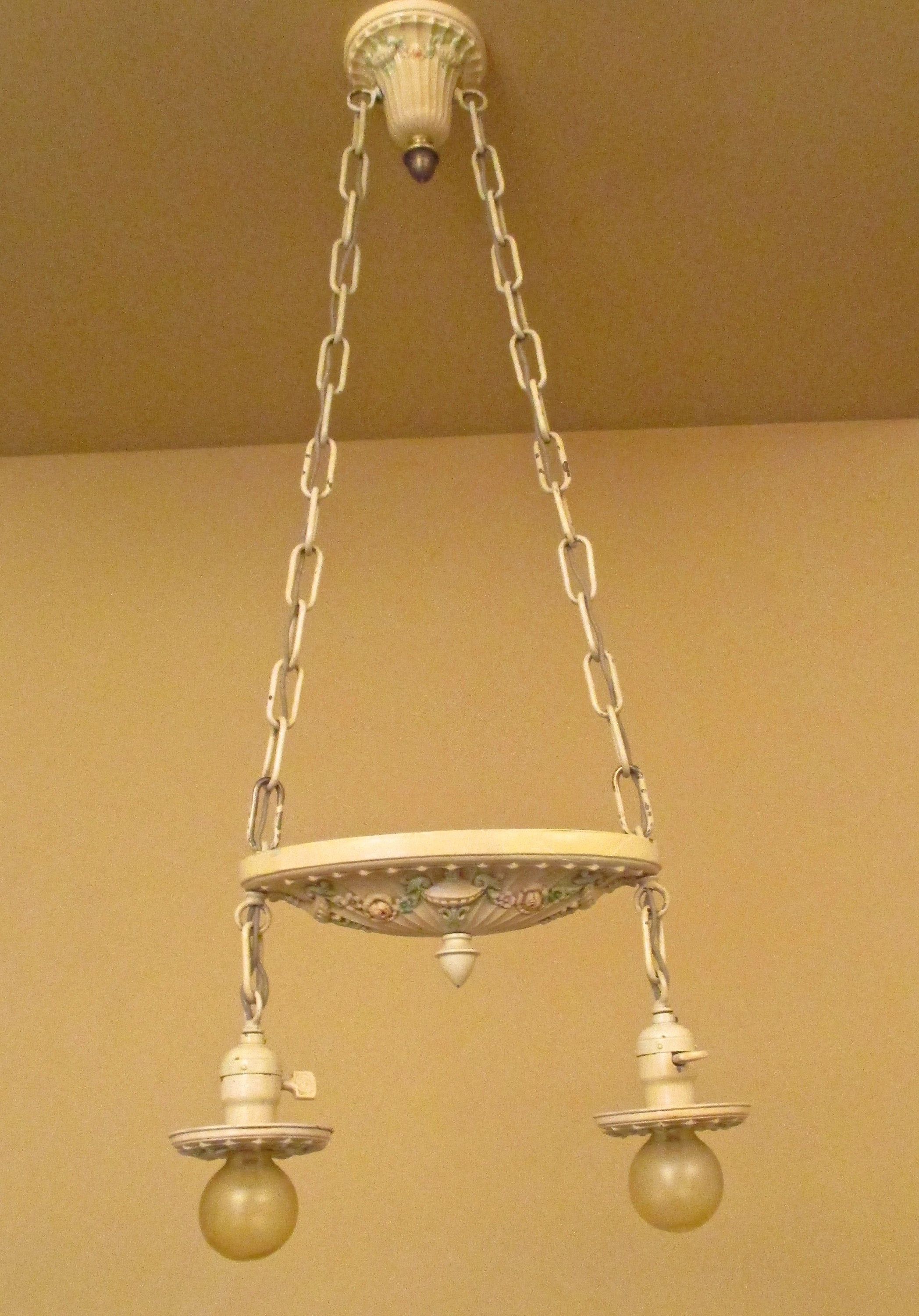 TWO sconces Rewired! ONE ceiling fixture Vintage Lights THREE 1920s bedroom fixtures