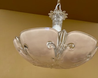 Vintage Lighting 1930s STUNNING chandelier. Fleur-de-lis motif!