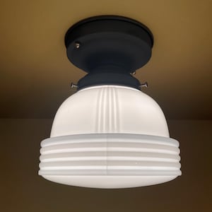 Vintage Lighting. PAIR of 1930s Art Deco kitchen ceiling lights