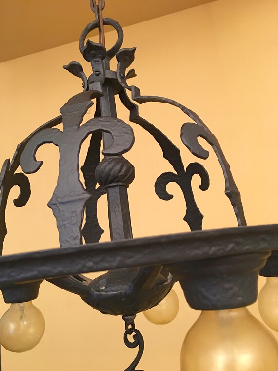 Vintage Lighting 1930s Spanish Revival Virden Chandelier Ireland Vintage Lighting 1930s Spanish Revival, 1930s Spanish Revival Chandelier