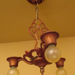 Vintage Lighting 1930s Virden Churchill bedroom/foyer chandelier. Rewired!