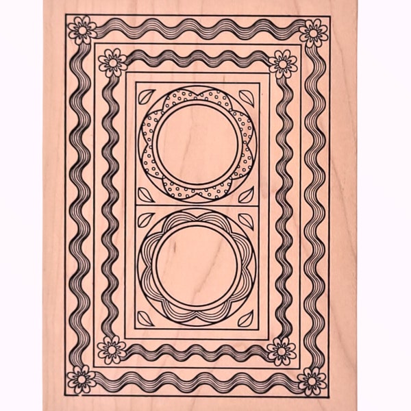 Border Rubber Stamp Etsy