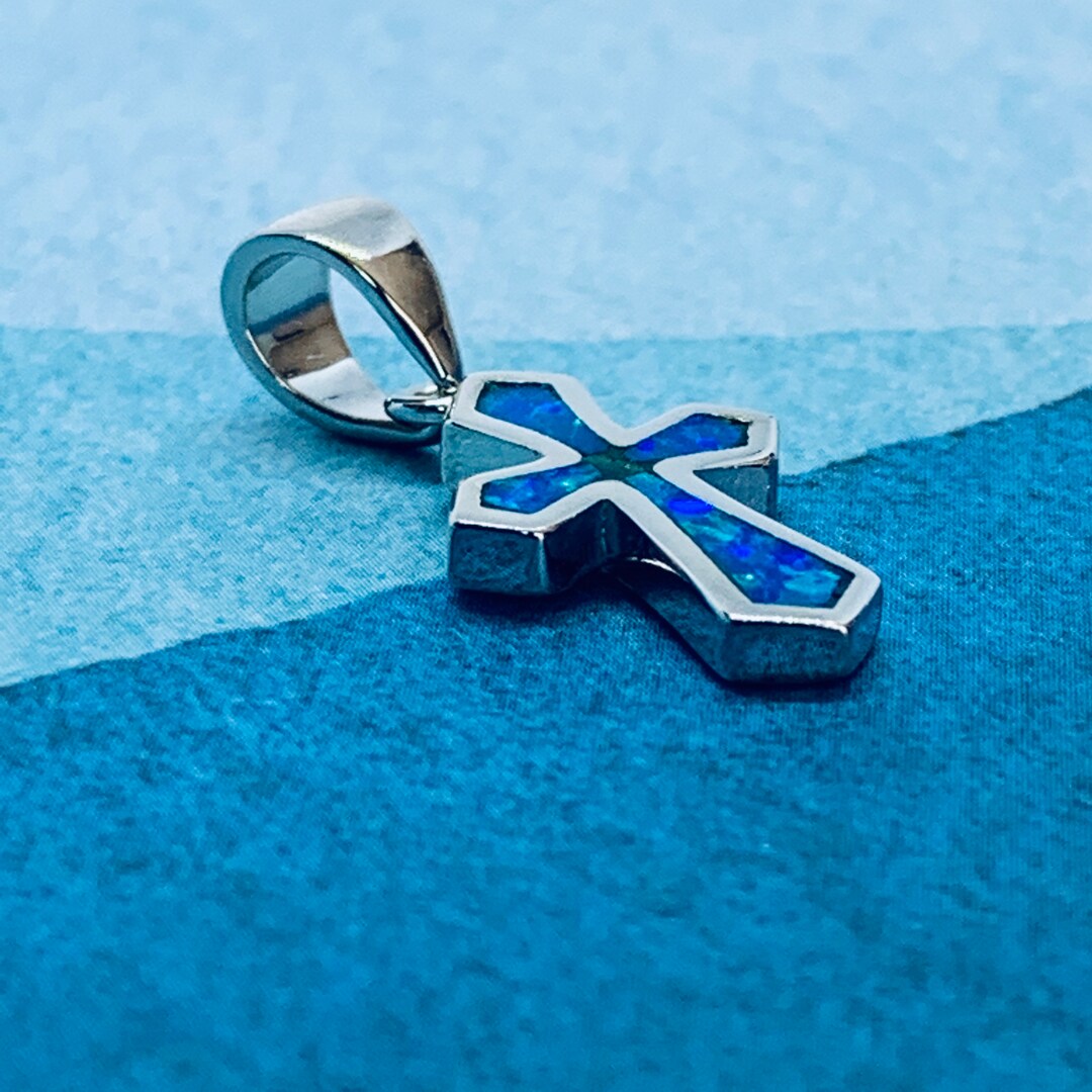 Pendentif Croix En Argent Rhodié 925‰ - Petit Modèle - Certificat D'authenticité Inclus - Portugal