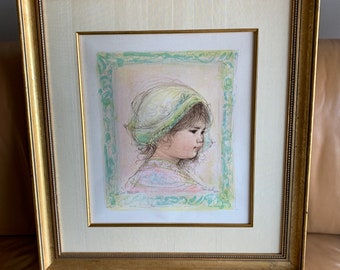 Edna Hibel Authentic Signed and Numbered Art  Titled Joelle