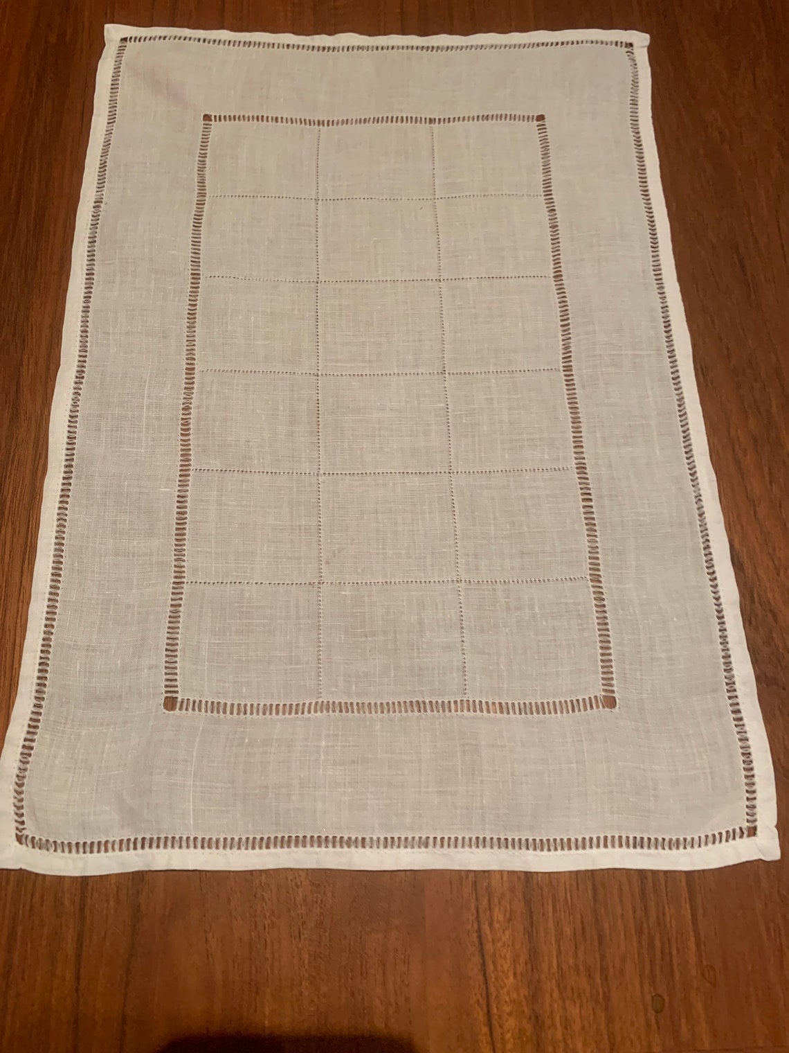 2 Linen/Cotton Damask Dresser Scarves Etsy