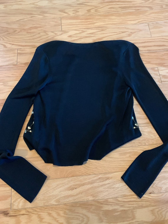 Vintage Karen Millen Black 2 Piece Sweater and Ca… - image 9