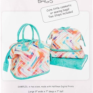 Mini Poppins Bags sewing pattern from Aunties Two including the stays