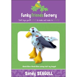 Funky Friends Factory SANDY SEAGULL - Stuffed Animal Toy Sewing Pattern  Pattern Only