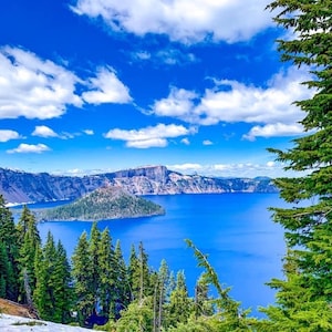 Crater Lake  Quilt Panel of Actual Photography taken and Digitally Printed