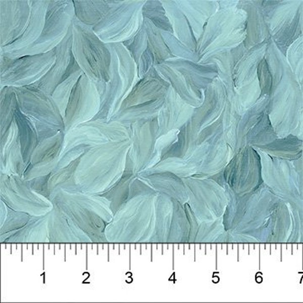 Northcott Fabrics Winter Garden by Stephanie Brandenburg of Frond Design Studios-Zuzu's Petals-grey/aqua  BTY