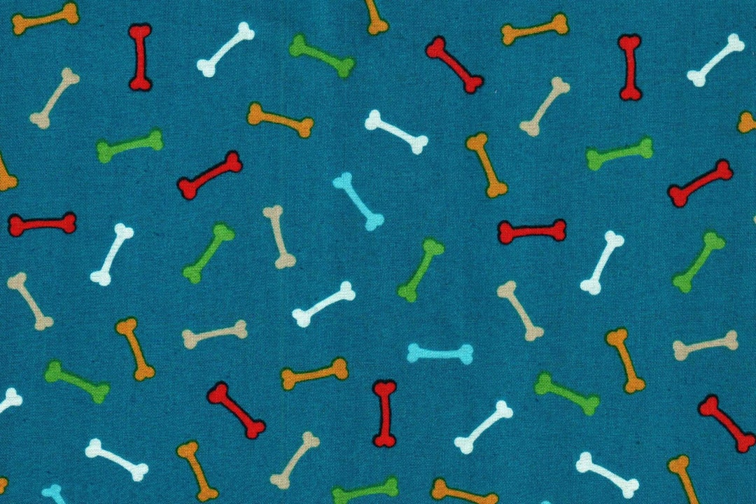 Robert Kaufman Fabrics AMF13668269 Park DOGGY Dog Turquoise Etsy