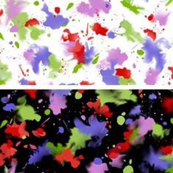 Ink and Arrow Fabrics (Quilting Treasures) called Indian Paintbrush With White or Black Background  BTY