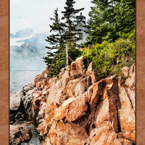 BASS HARBOR LIGHTHOUSE Quilt Panel of Actual Photography Taken and Digitally Printed