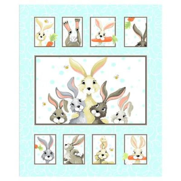 The World of Susybee Fabrics Harold the Hare 36" Quilt Panel  Sold by Panel