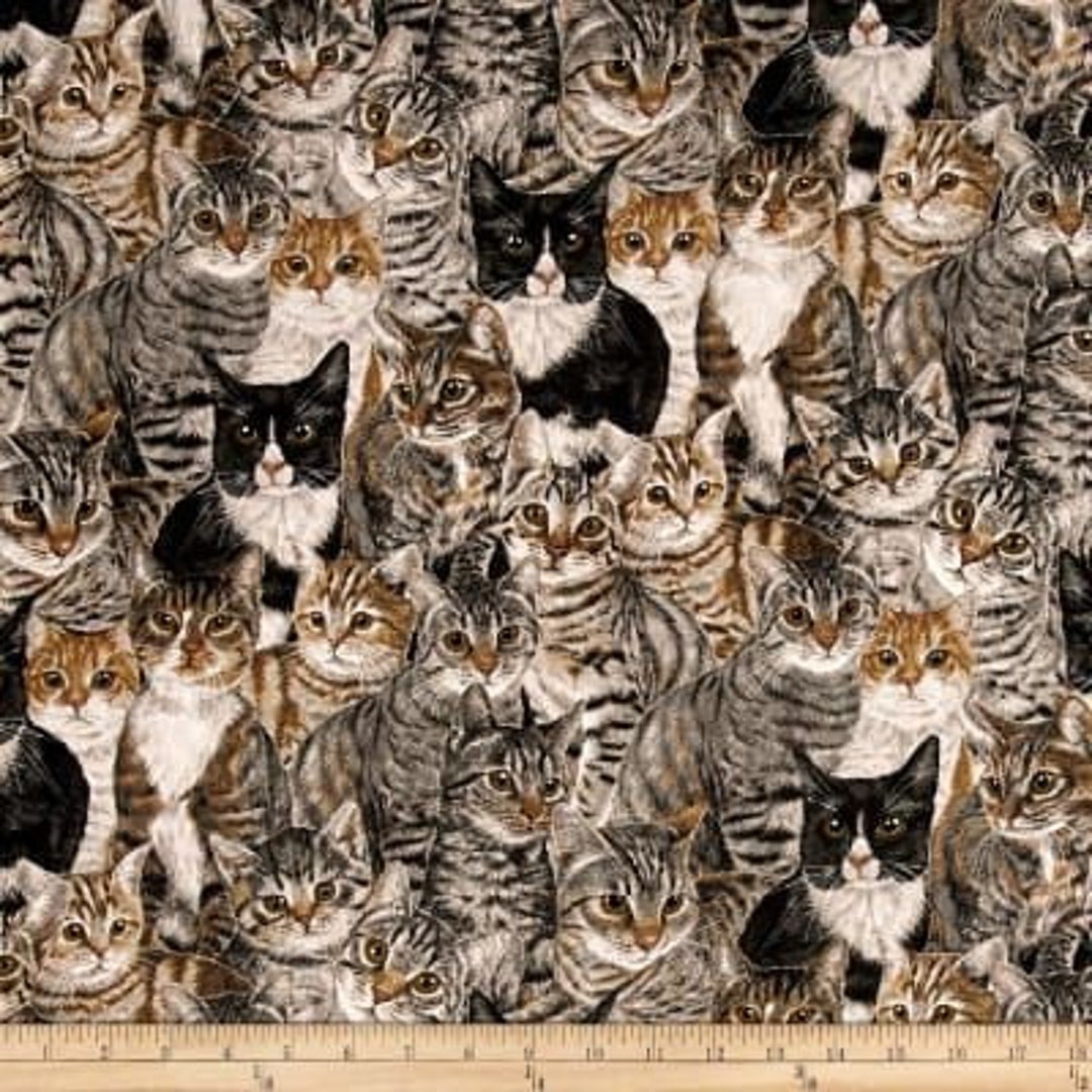 Clothworks Fabrics Cats the Way I Like It Multi Color Cats Etsy