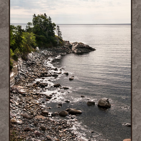 CAPE BRETON Nova Scotia Coastline Quilt Panel of Actual Photography taken and Digitally Printed