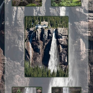TELLURIDE COLORADO Bridal Veil Falls Quilt Panel actual photography digitally printed