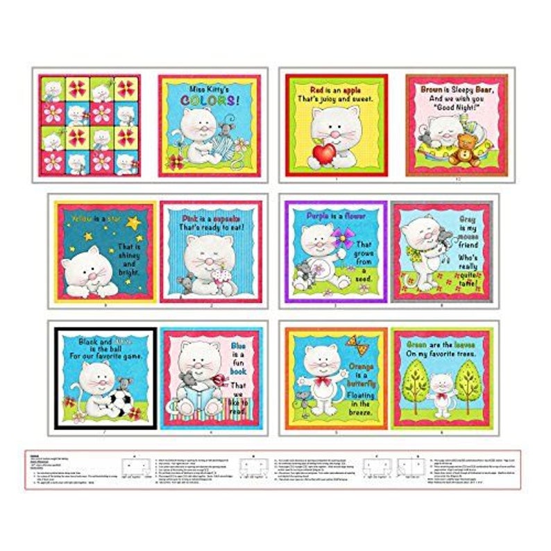Miss Kitty\u2019s Colors Childs Fabric Book A Book Learning Colors Kitty\u2019s Favorite Things By Henry Glass