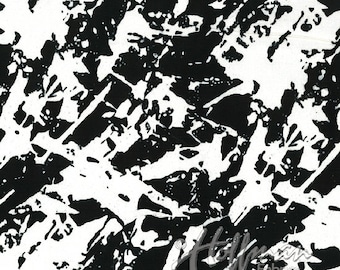 Hoffman Fabrics Indah Batiks called Zebra Black with White Splash  BTY