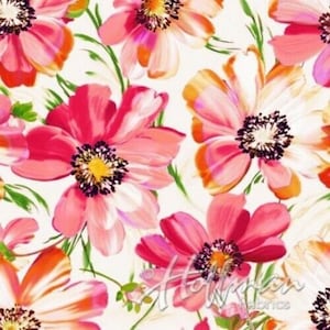 Hoffman Fabrics Spectrum Digital called  Fluttering By A Hoffman Spectrum Digital print Q4421 474 Punch Flowers