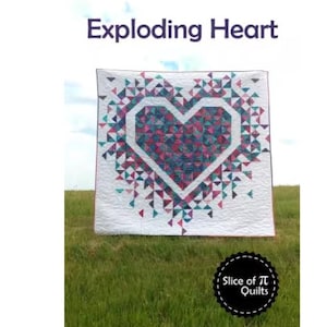 Pattern by Slice of Pi Exploding Heart # SPQ332  Sold by the pattern