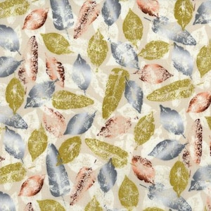 RJR Fabrics Shiny Objects - Gilded Leaf - Linen Metallic Fabric  BTY