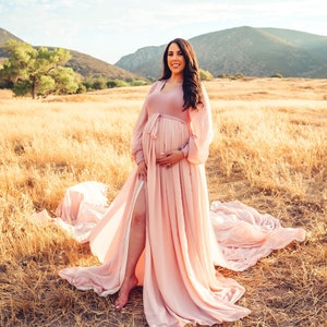 Plus size hotsell maternity chiffon dress