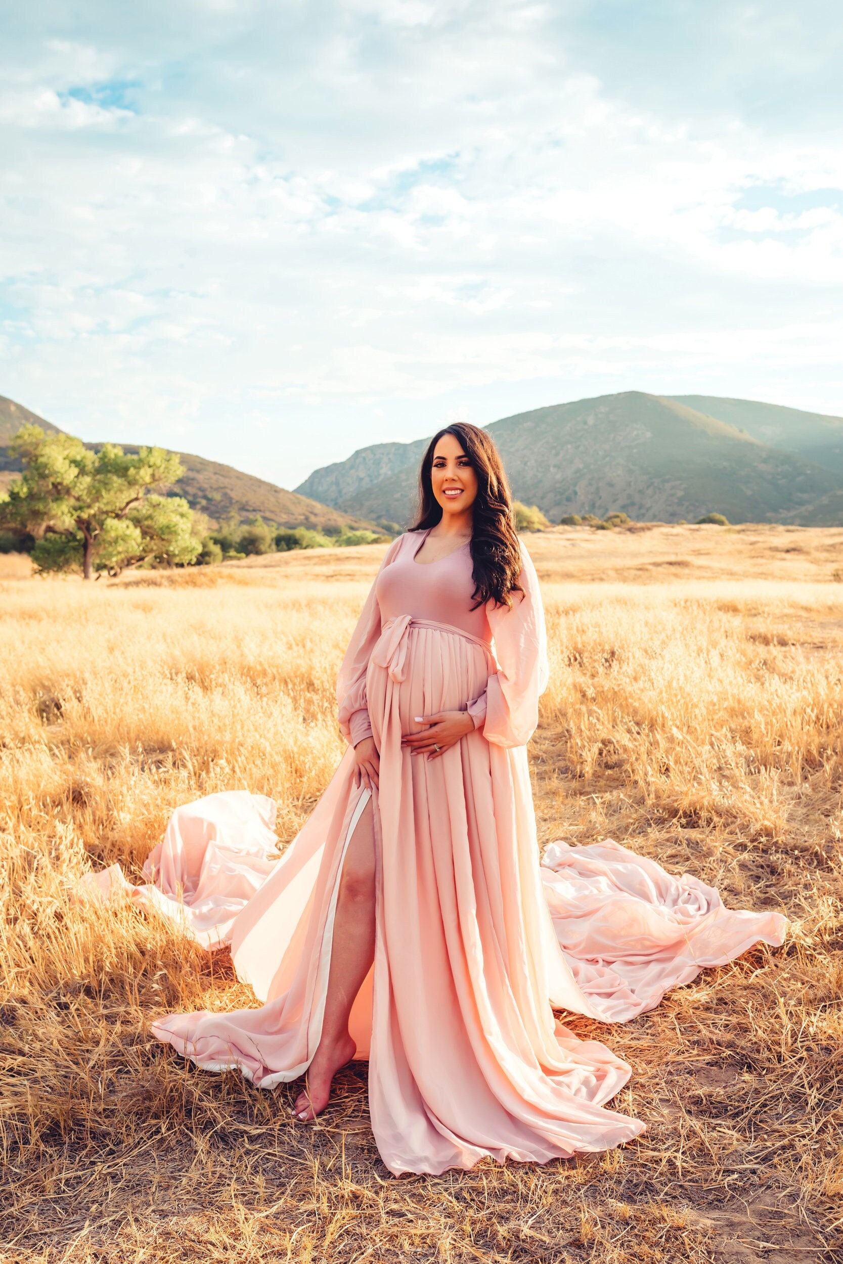 Flowy Maternity Dress For Baby Shower Maternity Gown For Etsy