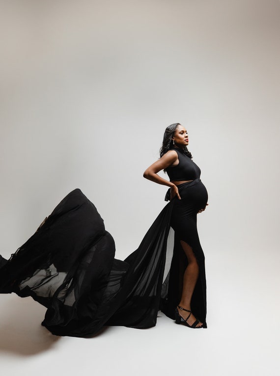 black maternity dress