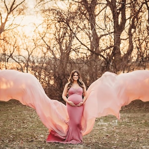 Ellie Summer Maternity Dress, Strapless Maternity Dress, Sweetheart Maternity Dress, Maternity Dress with Train, Plus Size Maternity Dress