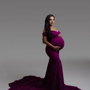 Leinani Sweetheart Maternity Dress, Maternity Formal Gown, Maternity Dresses For Photoshoot, Off the Shoulder Maternity Maxi Dress